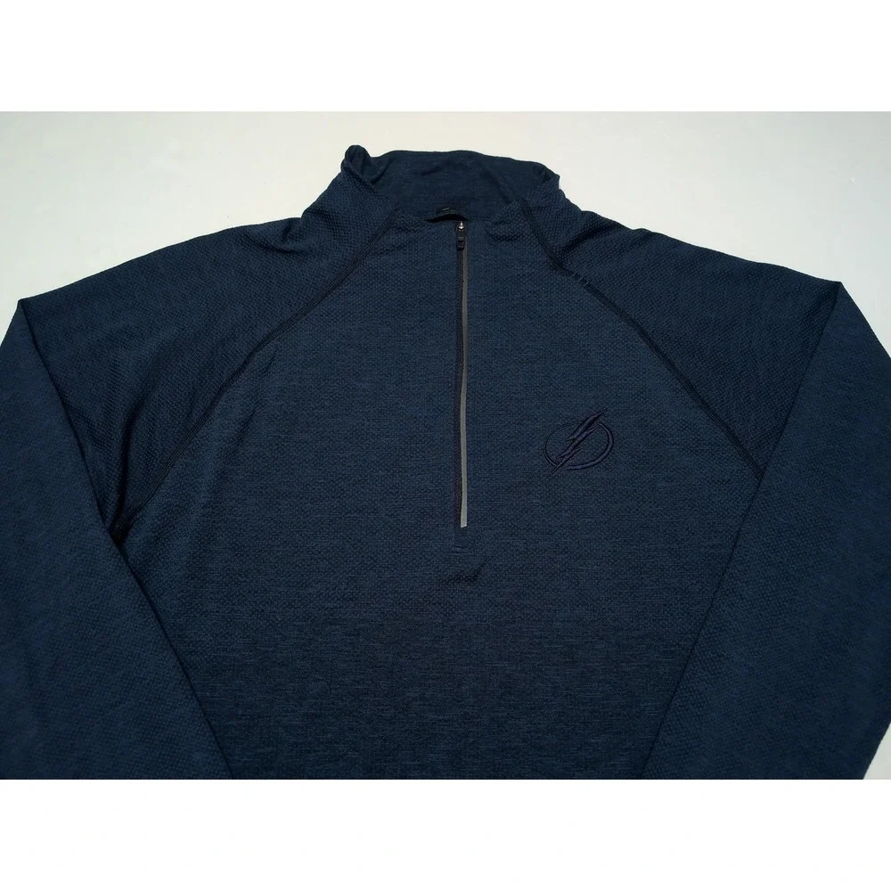LULULEMON Tampa Bay Lightning NHL Metal Vent Tech 1/4 Zip Pullover Blue Large L